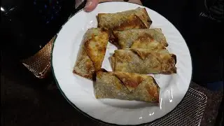 Air Fryer Egg Rolls with Beef Filling