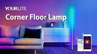 YOURLITE Wifi Tuya APP IR Remote Control Smart RGBW Corner Floor Lamp