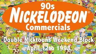 Vintage Nickelodeon Commercials | Double Nicktoons Weekend | 1998 | Vintage VHS