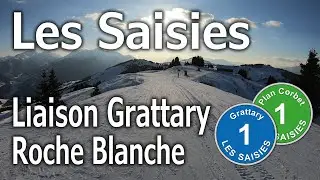 Les Saisies - Ski Alpin - Liaison "Brichou"-"Roche-Blanche" (février 2023) (4K)