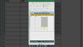 Different way to use enter key in excel - Ms excel interview tips #learnexcel #exceltips