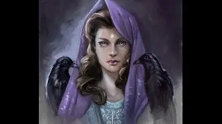 Lady in the night. timelapse in krita