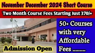 Memon Foundation November December 2024 || Two Month Short Courses || Free Class || One Day Classes