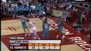 Yao's monster game against the Hornets