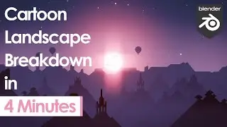 How to make a Cartoon Landscape in Blender