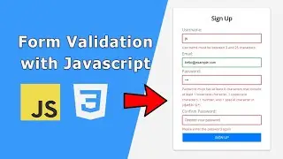Form validation in JavaScript 🔥 | Password Validator Project 2023 | Form Validation