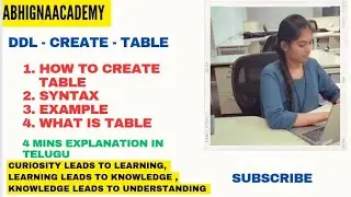 7. How to create a Table in SQL | Syntax | Example