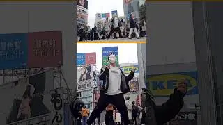 Dancing in the middle of Shibuya!