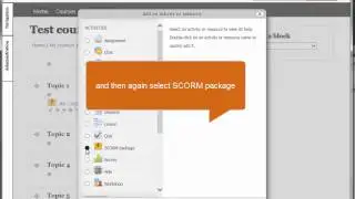 Uploading SCORM training course to moodle