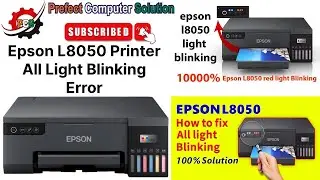 Epson L8050 Printer All Light Blinking Error || Red Light Blink 