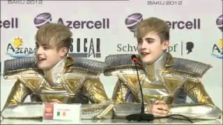 Jedward - Eurovision Semifinal 1 Finalists Press Conference 22-05-12