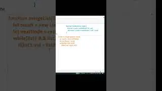 Interview Questions | Merge two sorted linked list | JavaScript | #shorts #viral #shortsvideo
