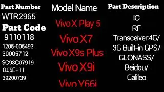 بدائل IC RF TRANSCEIVER WTR2965 P 9110118 1205-005493 30005712 SC98C07919 8.05E+11 39200739