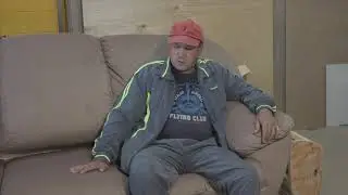 Assembling a sofa frame for home.