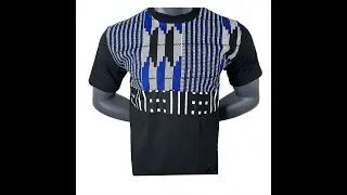 Men’s Blue, White & Black African Print Unisex Shirt | African | Men Shirt | Cloth&Cord