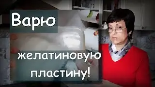 Homemade jelly plate. Сама варю желатиновую пластину для печати.