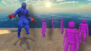 Strongest Boss NPC Fights the Smart AI!With Active Ragdoll Physics-part 2