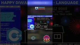 Happy Diwali Wishes Using C Programming | Diwali 2023 status in C Language, #cprogramming #clanguage