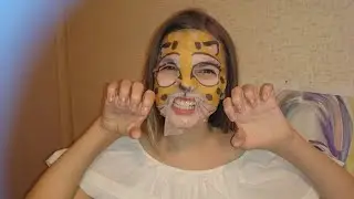 Маска для лица. Корейская маска. Маски с мордочкой животных.