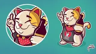 Gato Kawaii speed vector