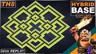 NEW! TH8 Base with REPLAY 2021!! Anti Dragon & Anti Valk TH8 Base COPY LINK - Clash of Clans