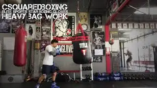 Hitting the Heavy Bag with Elite Sports Star Gel Boxing Gloves