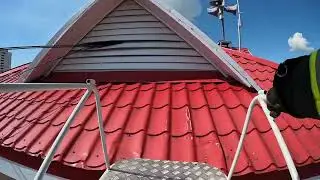 Учебный спуск со спасательного рукава,  с крыши 6 этажа. Пожарные тренировки, испытываем на себе.