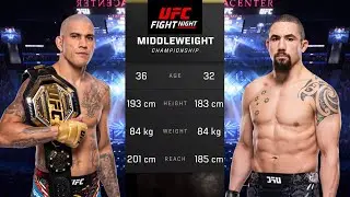 Alex Pereira vs Robert Whittaker Full Fight - UFC 5 Fight Night