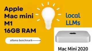 Apple Mac mini M1 RAM16GB ollama benchmark for running local LLMs