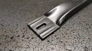 Сплющивание профильной трубы 40х25 с пробивкой паза