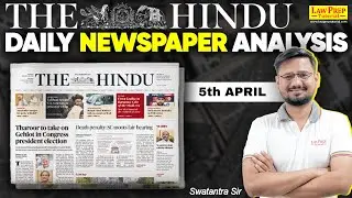 The Hindu Analysis | 5 April 2024 | The Hindu Analysis for CLAT 2025 | Current Affairs Today