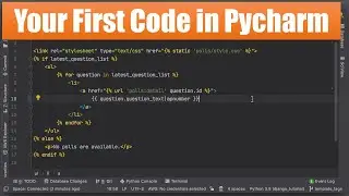 First Python program in PyCharm