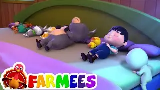 Diez en la cama | Canciones para niños | Educación | Farmees Español | Dibujos animados