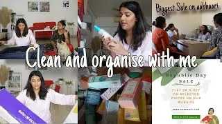Organising Makeup|  Skincare | Clothes & Crockery | Aabhaari's Biggest Sale 4 Republic Day | 26% Off