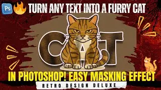 Turn ANY Text Into a Furry Cat in Photoshop! (Easy Masking Effect)