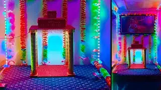 Ganapati decoration ideas | Ganapati Temple makeing