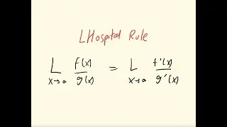 Deriving the L'Hospital Rule - Very simple derivation