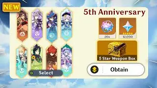 NEW! UPDATED ANNIVERSARY REWARDS ARE INSANE! 5 Star Weapon, Primogems, Events - Genshin Impact