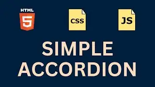 HTML, CSS, JavaScript Simple Accordion