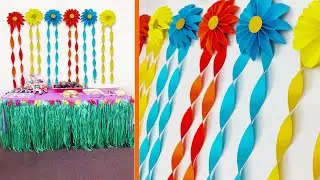 Wall Decoration Ideas | paper flower for wall decoration