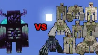 Hyper Warden VS All Iron Golems / Minecraft Mob Battle #minecraft #minecraftpe #mobbattle #trending