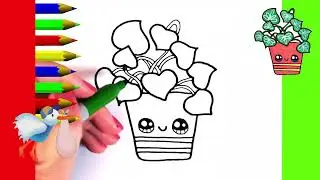 Kawaii. Dibujos para dibujar. Dibujos cute para hacer muy fácil. Planta 🪴