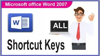 A to Z Shortcut Keys in MS-Word 2007 || MS Word Shortcut Keys A to Z || MS Word Shortcut Keys