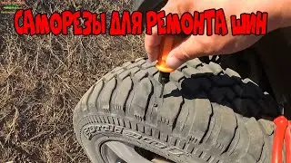 КАК БЫСТРО УСТРАНИТЬ ПРОКОЛ ШИНЫ НА РЫБАЛКЕ ! Саморезы для ремонта шин !