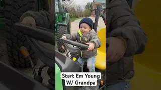 3 Year Old Tractor Driver #farm #kids #tractors