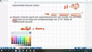 exponentiële formule maken