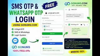 OTP Based login with SMS and WhatsApp Api ✅