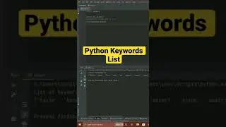 Python Keywords List