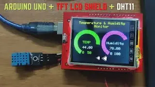 Arduino UNO TFT LCD DHT 11 Sensor Temperature | 2.4 inch TFT LCD Shield | TFT LCD Animation | TFT
