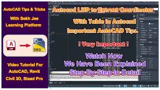 Autocad LISP to Extract X. Y. Z. Coordinates With Table in Autocad
